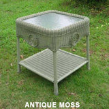 Riviera Outdoor Resin Wicker-Aluminum Patio Side Table Model 3196