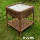 Riviera Outdoor Resin Wicker-Aluminum Patio Side Table Model 3196