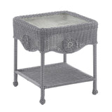 Riviera Outdoor Resin Wicker-Aluminum Patio Side Table Model 3196