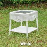 Riviera Outdoor Resin Wicker-Aluminum Patio Side Table Model 3196