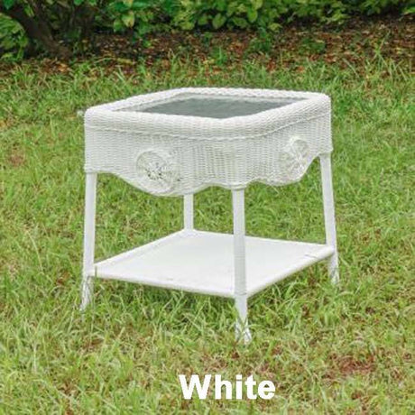 Riviera Outdoor Resin Wicker-Aluminum Patio Side Table Model 3196