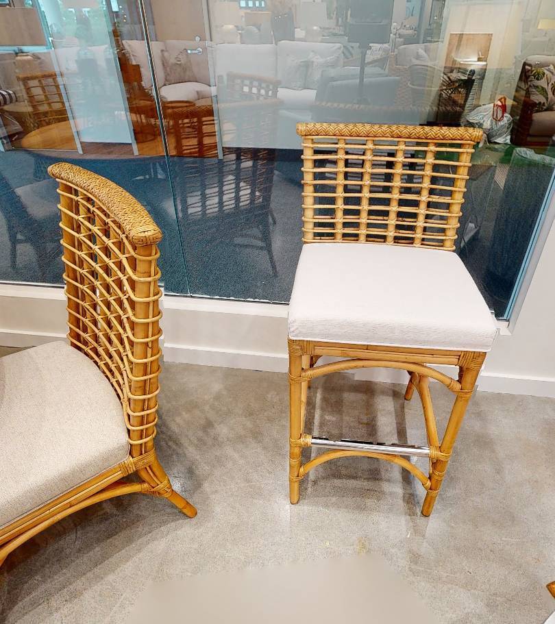 Mackinac Rattan Barstool or Counterstool from Capris Furniture Model BS320