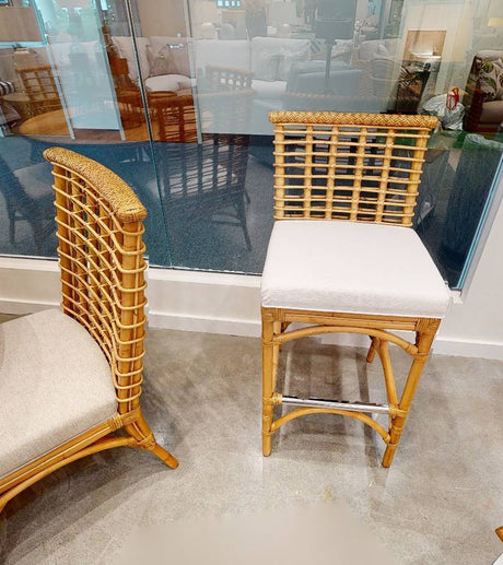 Mackinac Rattan Barstool or Counterstool from Capris Furniture Model BS320