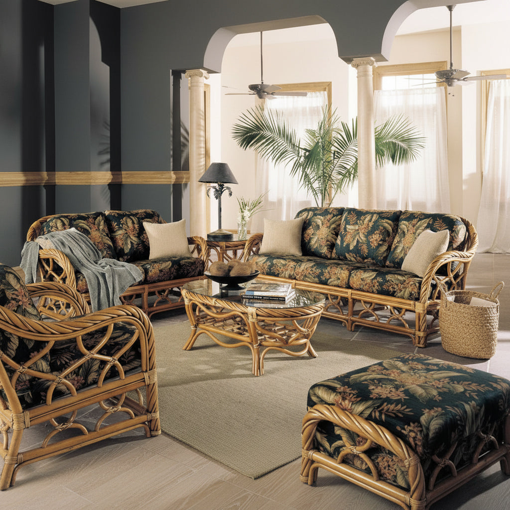 New Twist Deep Seating Living Room 4 Pc Set from South Sea Rattan