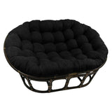 Bali Rattan Mamasan Double Papasan Chair with Microsuede Plush Cushions