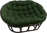 Bali Rattan Mamasan Double Papasan Chair with Microsuede Plush Cushions