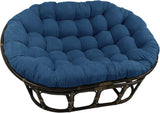 Bali Rattan Mamasan Double Papasan Chair with Microsuede Plush Cushions