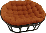 Bali Rattan Mamasan Double Papasan Chair with Microsuede Plush Cushions