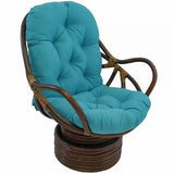 Bali Indoor Papasan Swivel Rocker and Footstool 2 Pc Set with Cushions 93310-3301 – Choice of Cushions Made in the USA