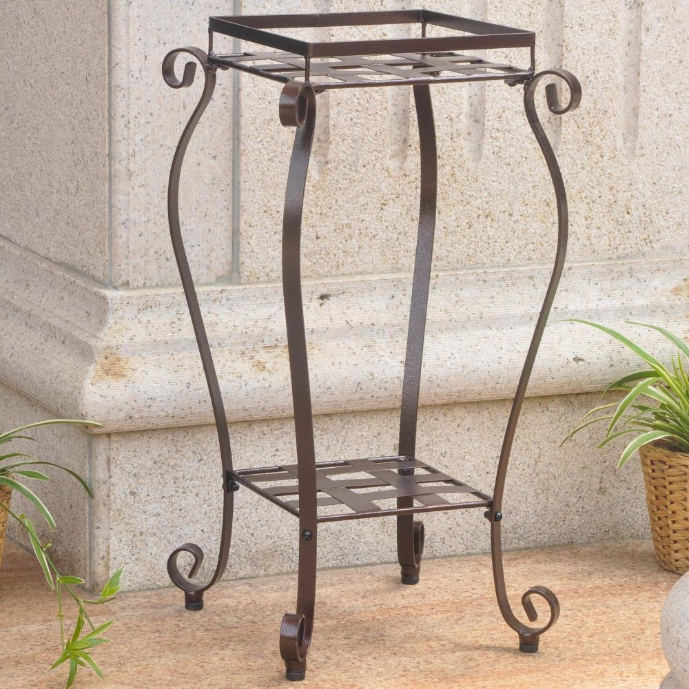 Mandalay Outdoor Square Iron Plant Stand by International Caravan Model 3446-27