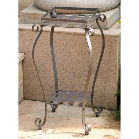 Mandalay Outdoor Square Iron Plant Stand by International Caravan Model 3446-27