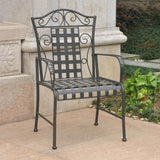 Mandalay Outdoor Iron Lattice Lawn Chairs (Set of 2) 3450-2CH