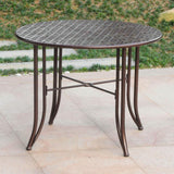Mandalay Outdoor Iron Dining Table by International Caravan