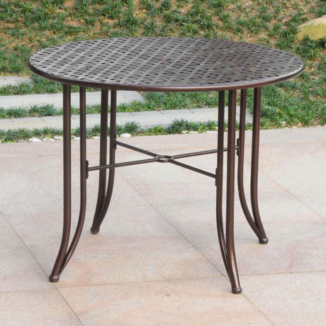 Mandalay Outdoor Iron Dining Table by International Caravan