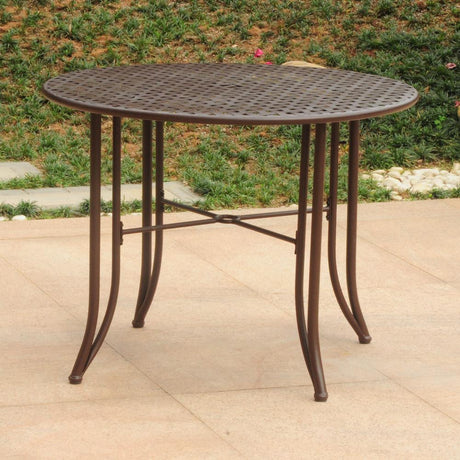 Mandalay Outdoor Iron Dining Table by International Caravan