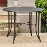 Mandalay Outdoor Iron Dining Table by International Caravan