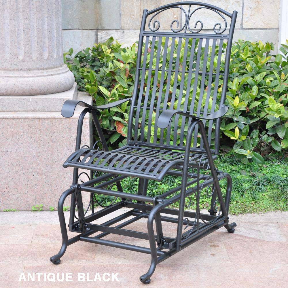 Mandalay Outdoor Single Iron Glider Chair by International Caravan Model 3457