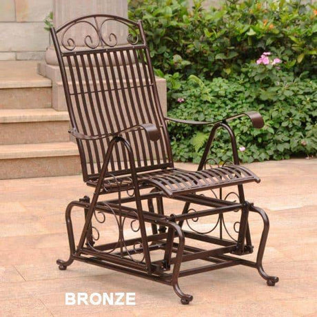Mandalay Outdoor Single Iron Glider Chair by International Caravan Model 3457