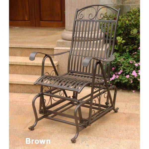 Mandalay Outdoor Single Iron Glider Chair by International Caravan Model 3457