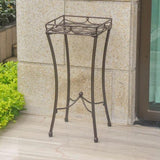 Santa Fe Nailhead Outdoor Iron Square Plant Stand by International Caravan Model 3560-ANT