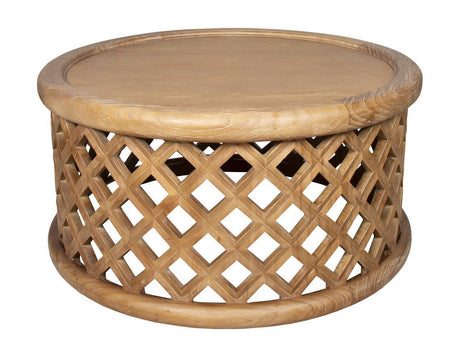 Tucson Hardwood 2 Pc Round Coffee and End Table Set from Capris Furniture CK374-LK374