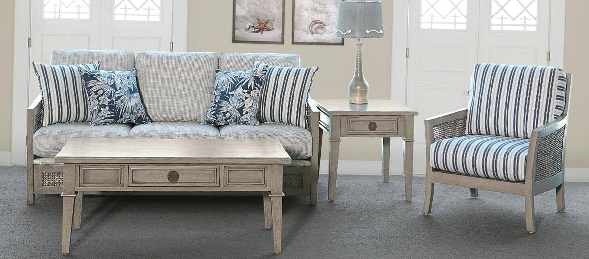 Savannah Wood and Wicker Lounge Chair Model OC394 by Capris Furniture