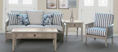 Savannah Wood and Wicker Lounge Chair Model OC394 by Capris Furniture