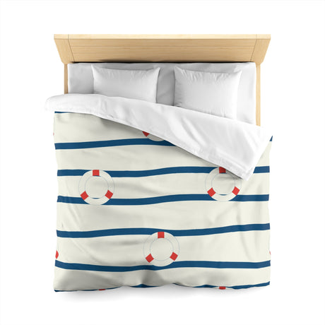 Buoy Stripe Microfiber Duvet Cover
