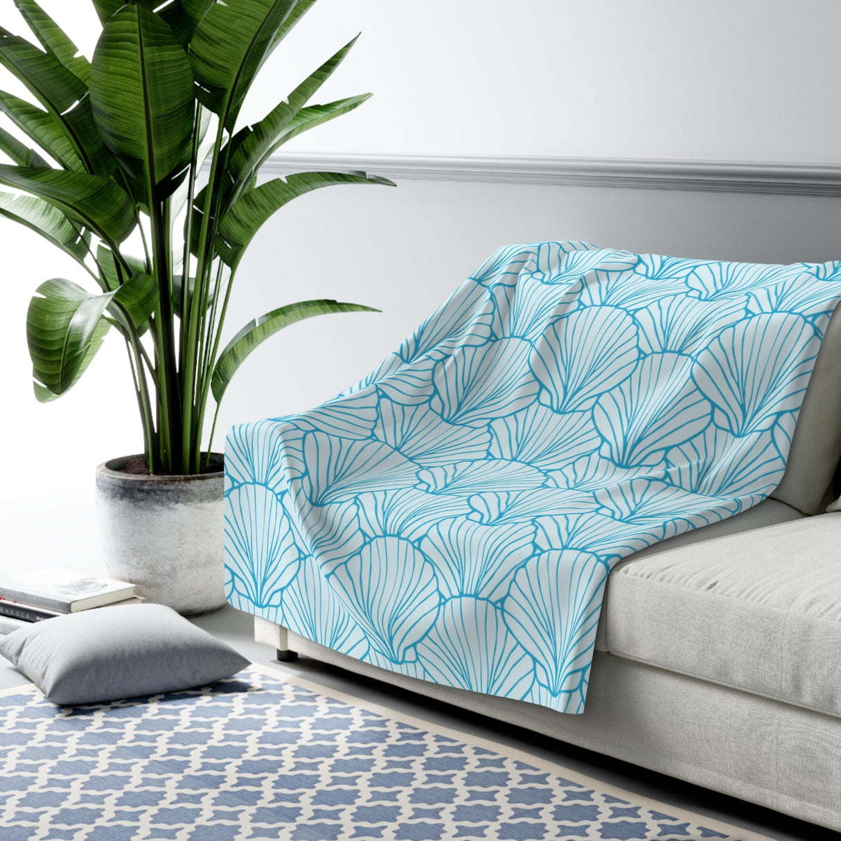 Clam Sherpa Fleece Blanket