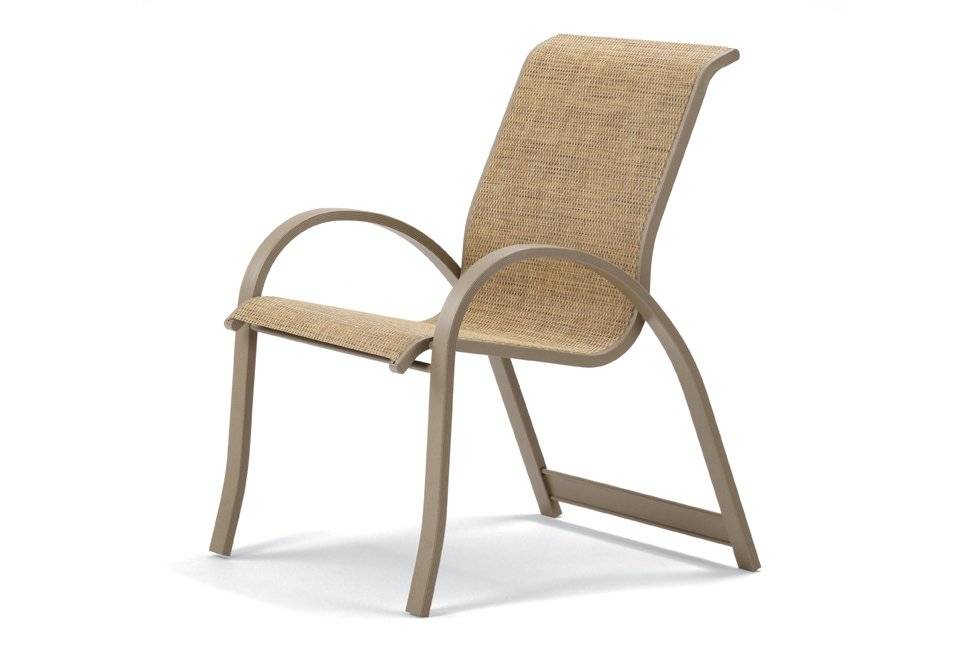 Aruba Outdoor Sling Stacking Arm Chair by Telescope Casual Model 48-7A70