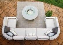 Larssen Outdoor Cushion Collection Backless Curved Corner Section by Telescope Casual Model 2464-AC00-1