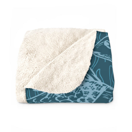 Blue Fin Sherpa Fleece Blanket