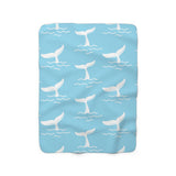 Whale Tail Sherpa Fleece Blanket