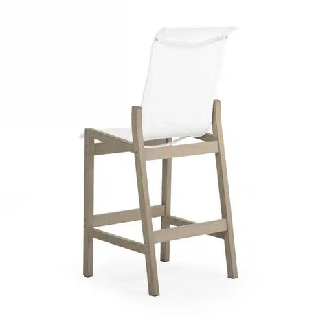 Rodeo Beach Outdoor PoliSoul&trade; Sling Counter Chair in Weathered Teak Model 5244WTK5230RNAT