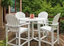 Newport Outdoor Balcony Height Stationary Arm Chair by Telescope Casual Model 2418-1NC0