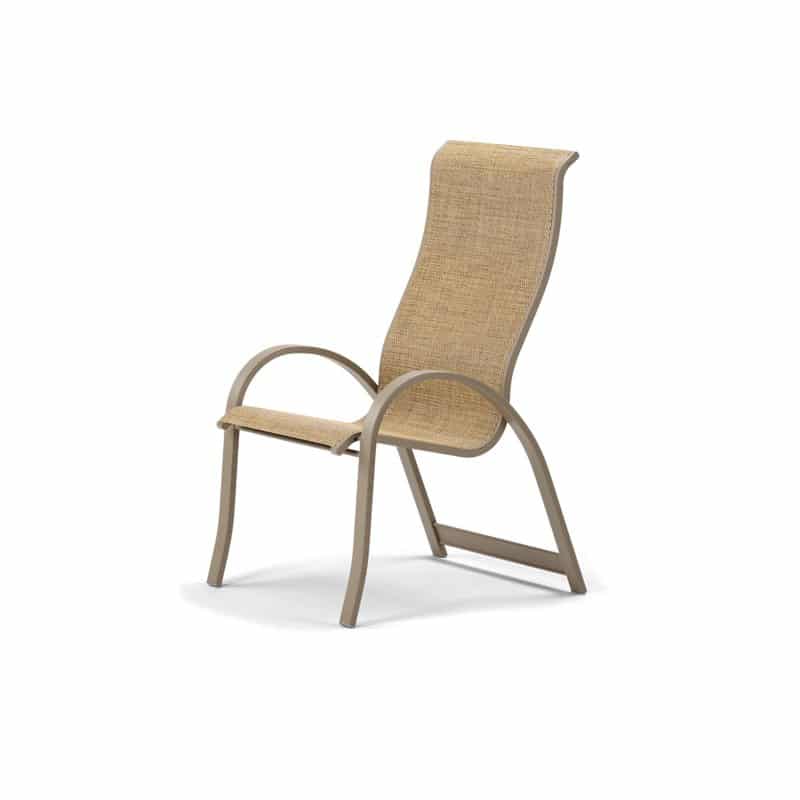 Aruba Outdoor Sling Supreme Stacking Arm Chair by Telescope Casual Model 52-7A00