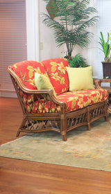 Nadine Loveseat Model 6202 from South Sea Rattan in Cinnamon Stain