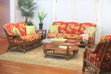 Nadine Ottoman Model 6206 from South Sea Rattan in Cinnamon Stain