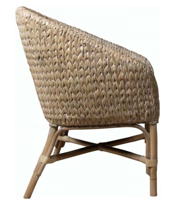 Ceylon Grey Seagrass Natural Wicker Game Chair Model GC623 from Capris Furniture