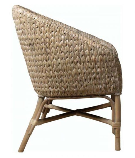 Ceylon Grey Seagrass Natural Wicker Game Chair Model GC623 from Capris Furniture