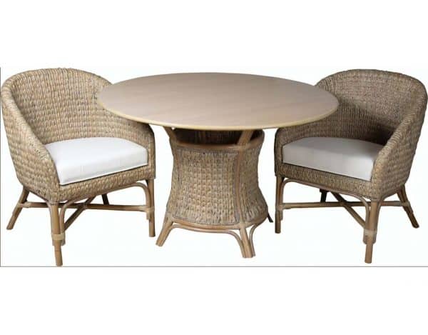 Ceylon Grey Seagrass Natural Wicker Game Chair Model GC623 from Capris Furniture