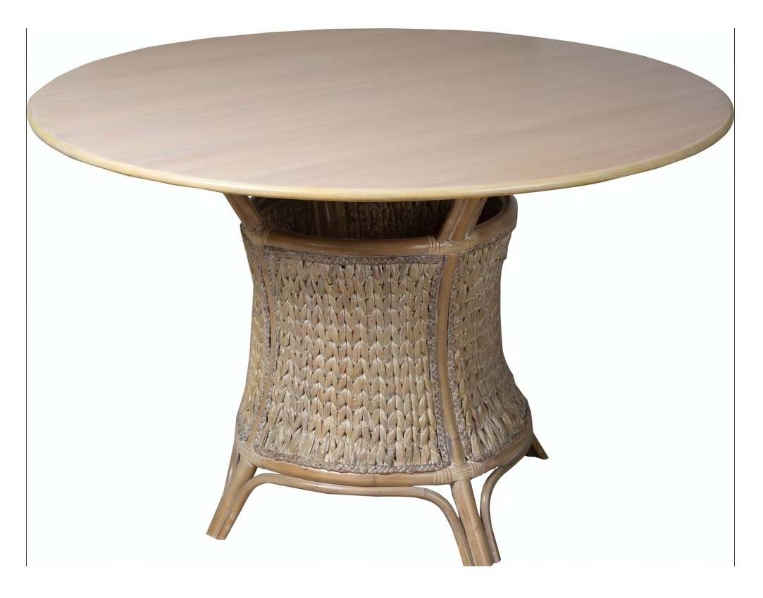 Ceylon Grey Seagrass Natural Wicker Dining Table Model DT623 from Capris Furniture