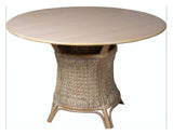 Ceylon Grey Seagrass Natural Wicker Dining Table Model DT623 from Capris Furniture