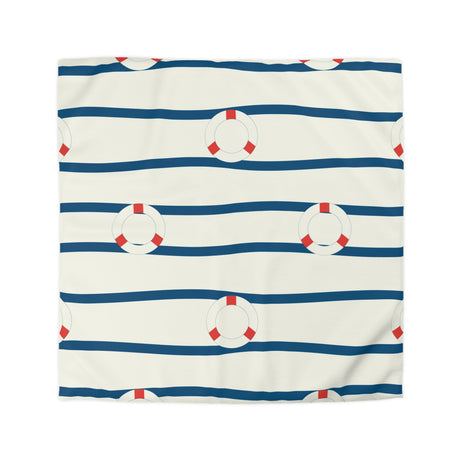 Buoy Stripe Microfiber Duvet Cover