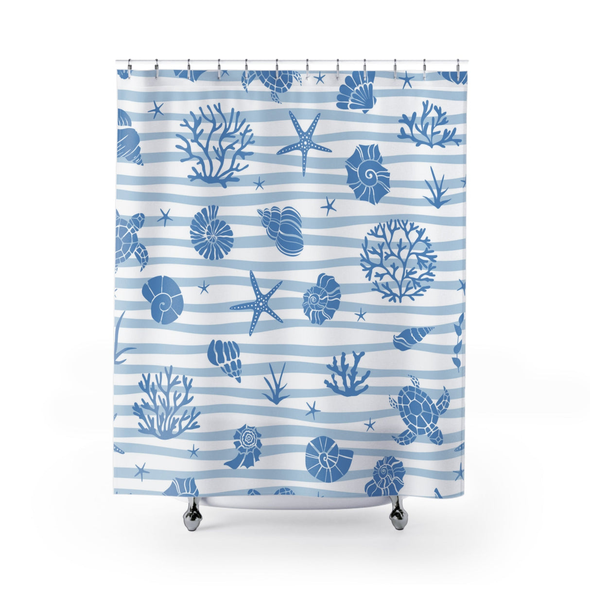 Coastal Sea Life Shower Curtain