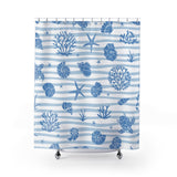 Coastal Sea Life Shower Curtain