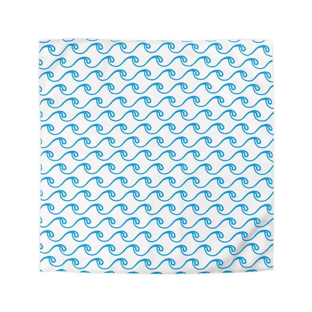 White Waves Microfiber Duvet Cover