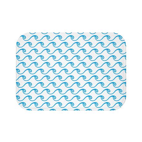 White Waves Bath Mat
