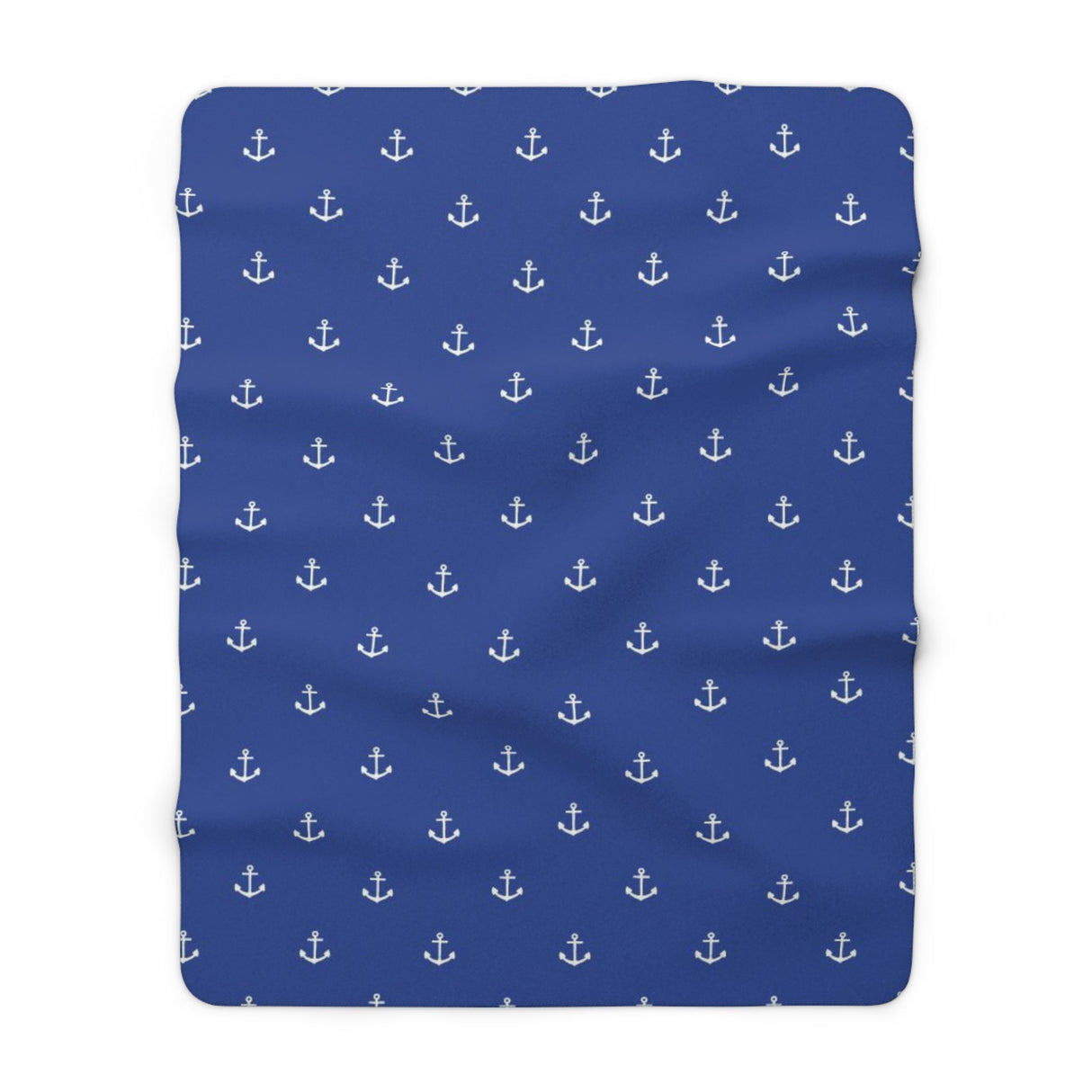 Blue Anchor Sherpa Fleece Blanket