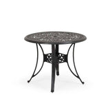High Point Outdoor Cast Aluminum 36" Round Dining Table Model 721736DTABK